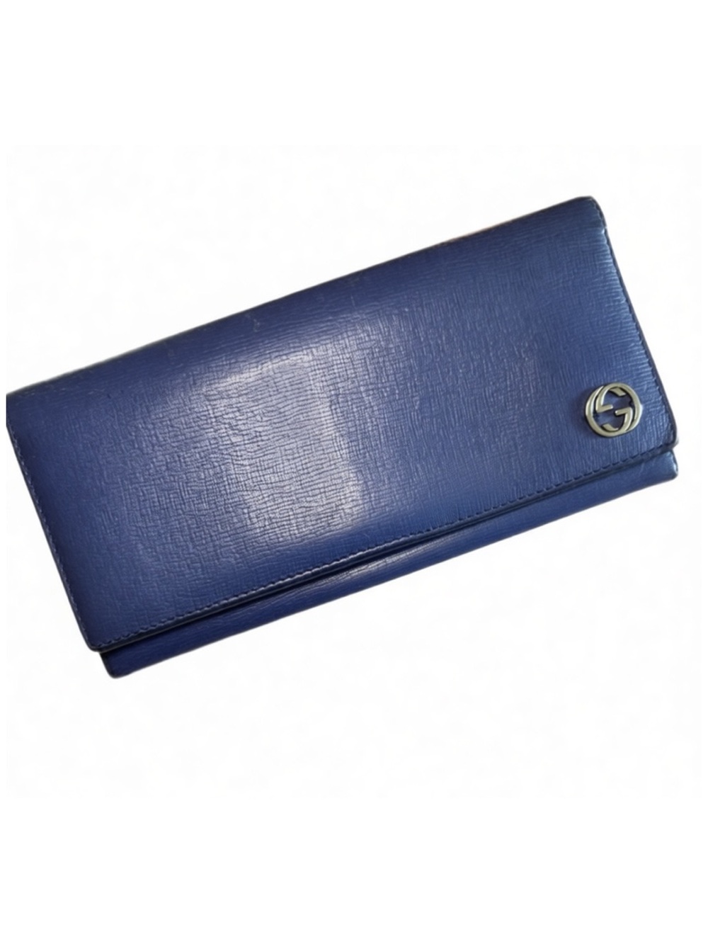 Gucci Interlocking G Marmont Long bi fold wallet: Navy